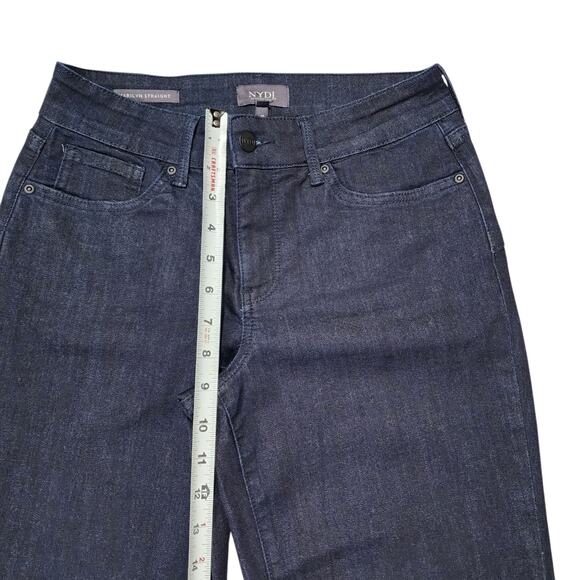 Not Your Daughters Jeans Marilyn Straight Leg Dark Wash Lift And Tuck Sz 4 Long - Picture 9 of 11
